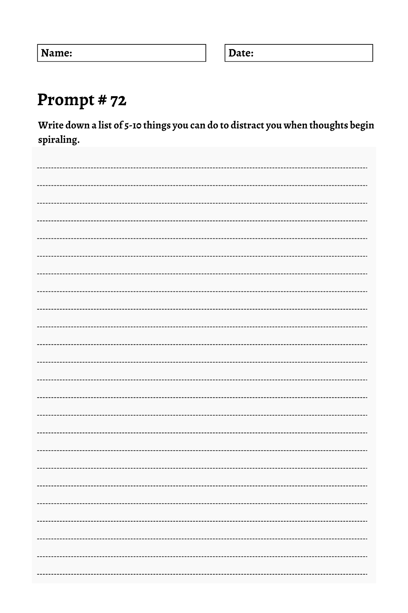 200 Mental Health Journey Prompts