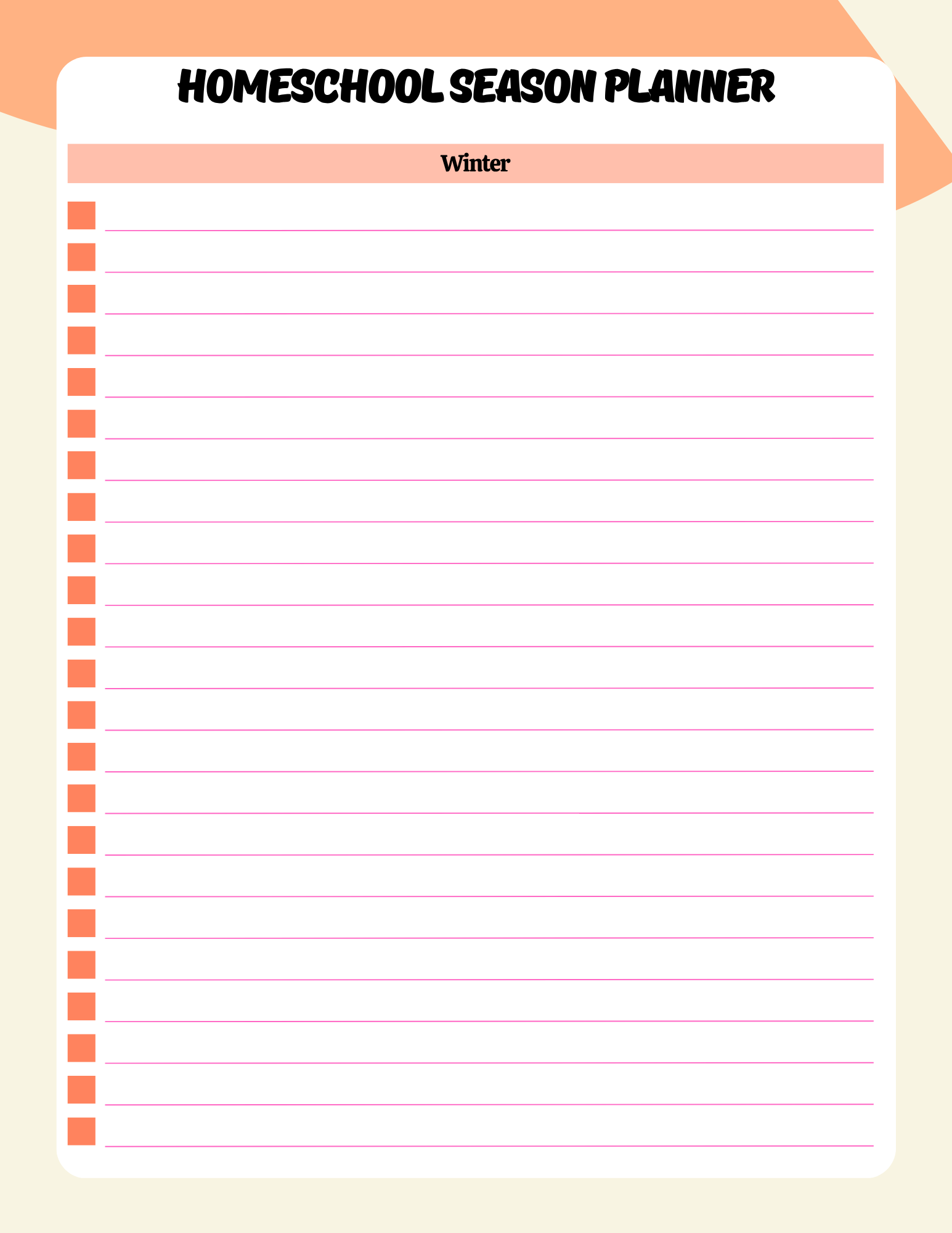 Comprehensive Homeschool Planner