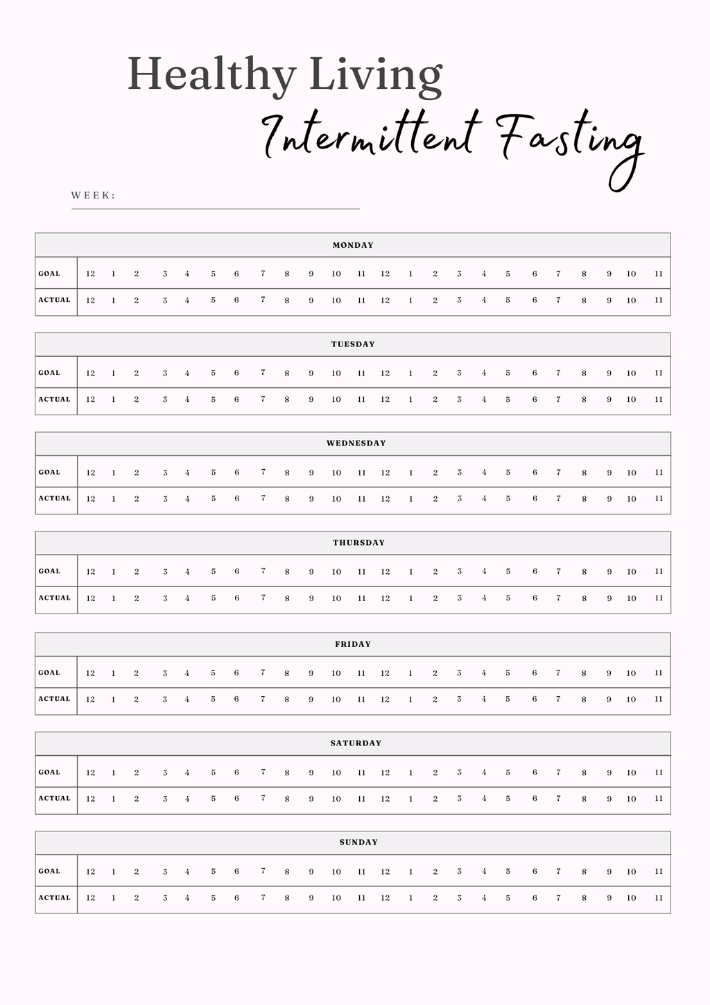 Healthy Living Journal