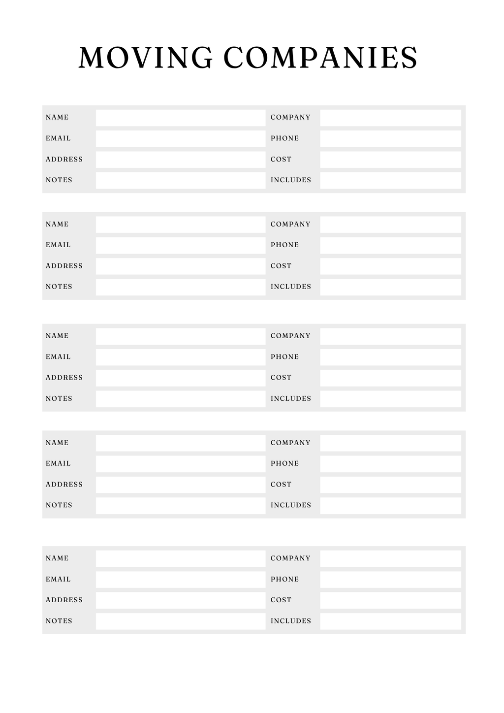 Ultimate Relocation Planner