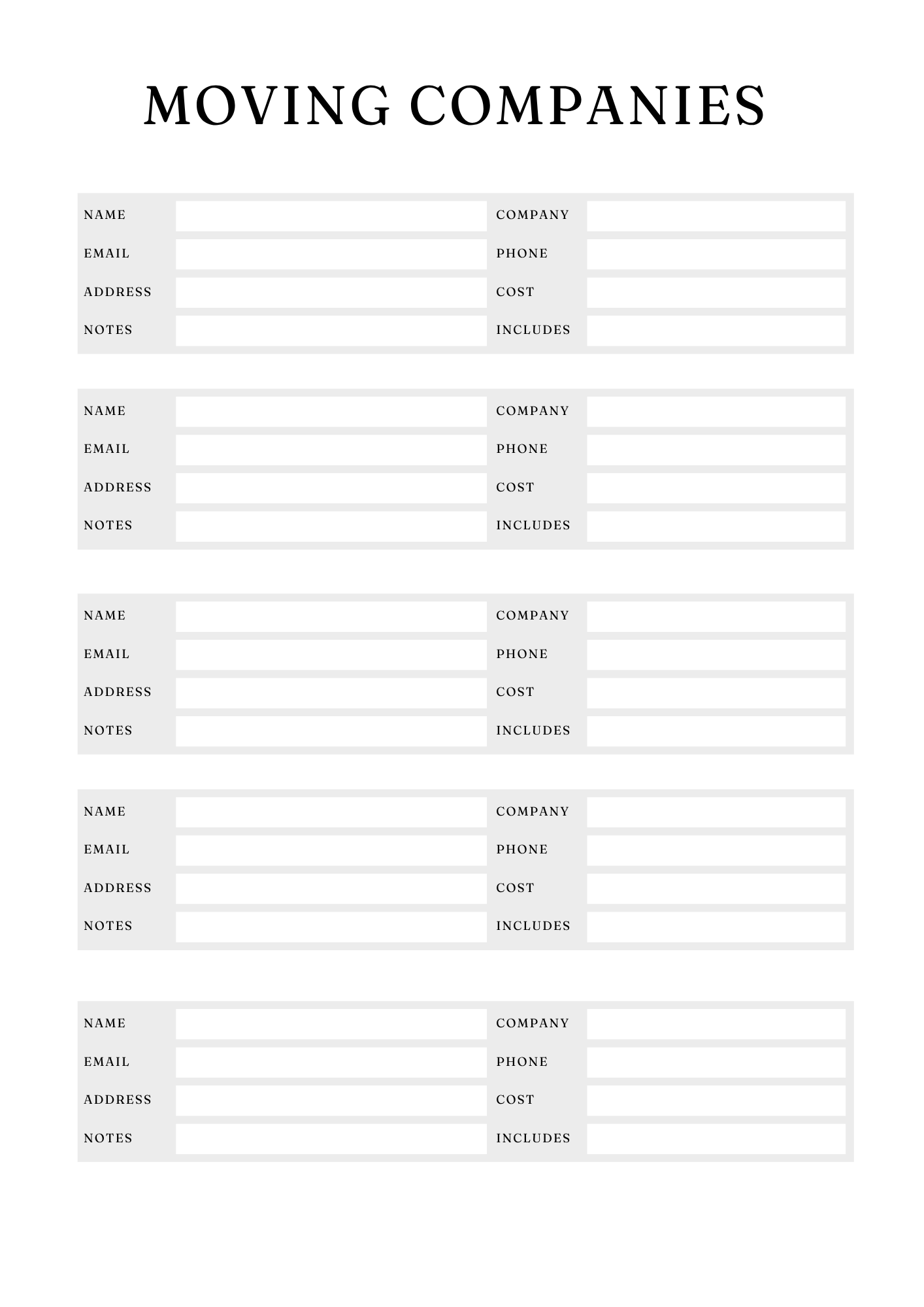 Ultimate Relocation Planner