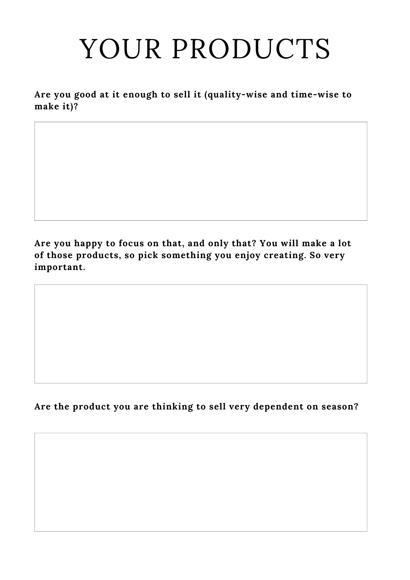 Handmade Business Planner