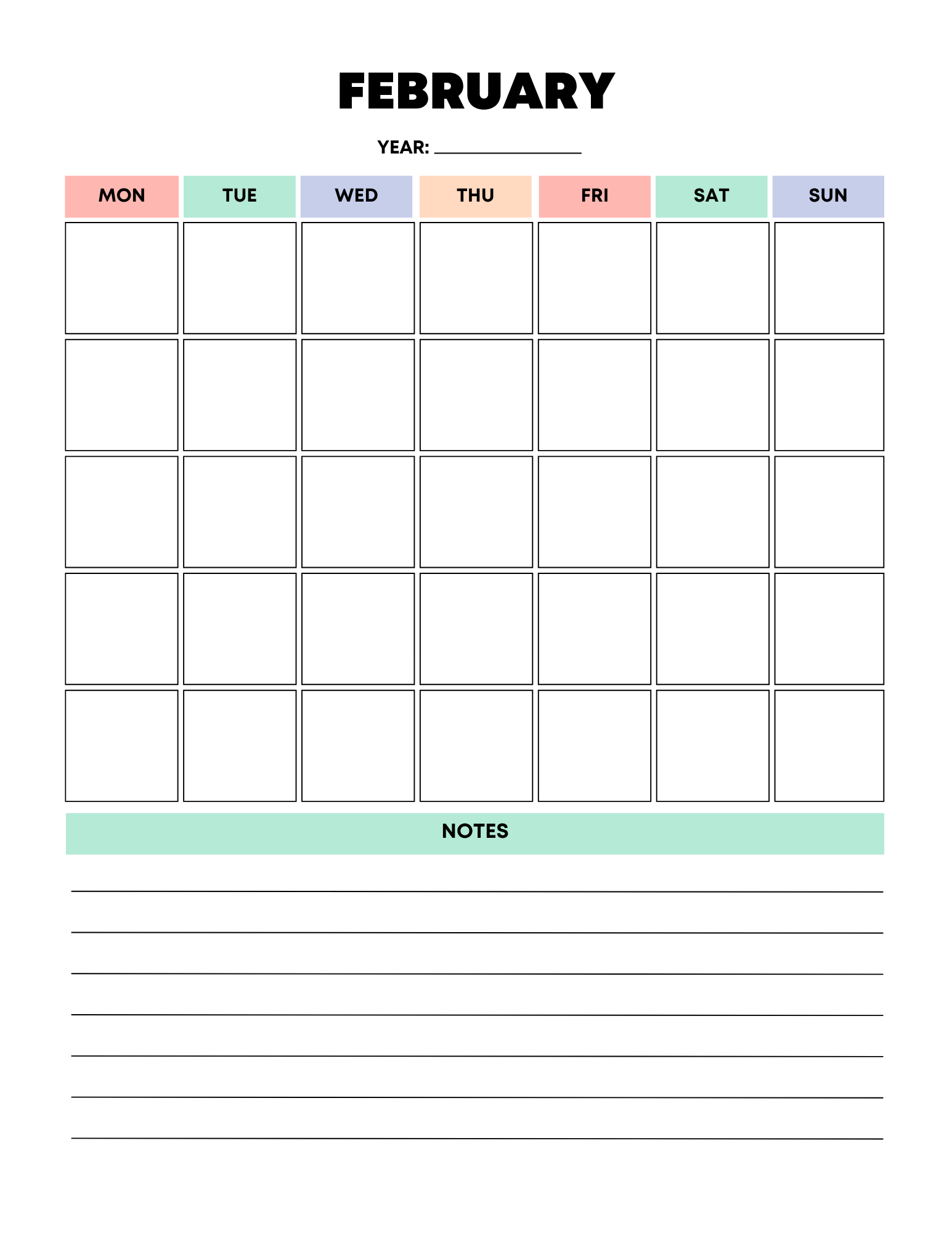 Vibrant Rainbow Budget Planner