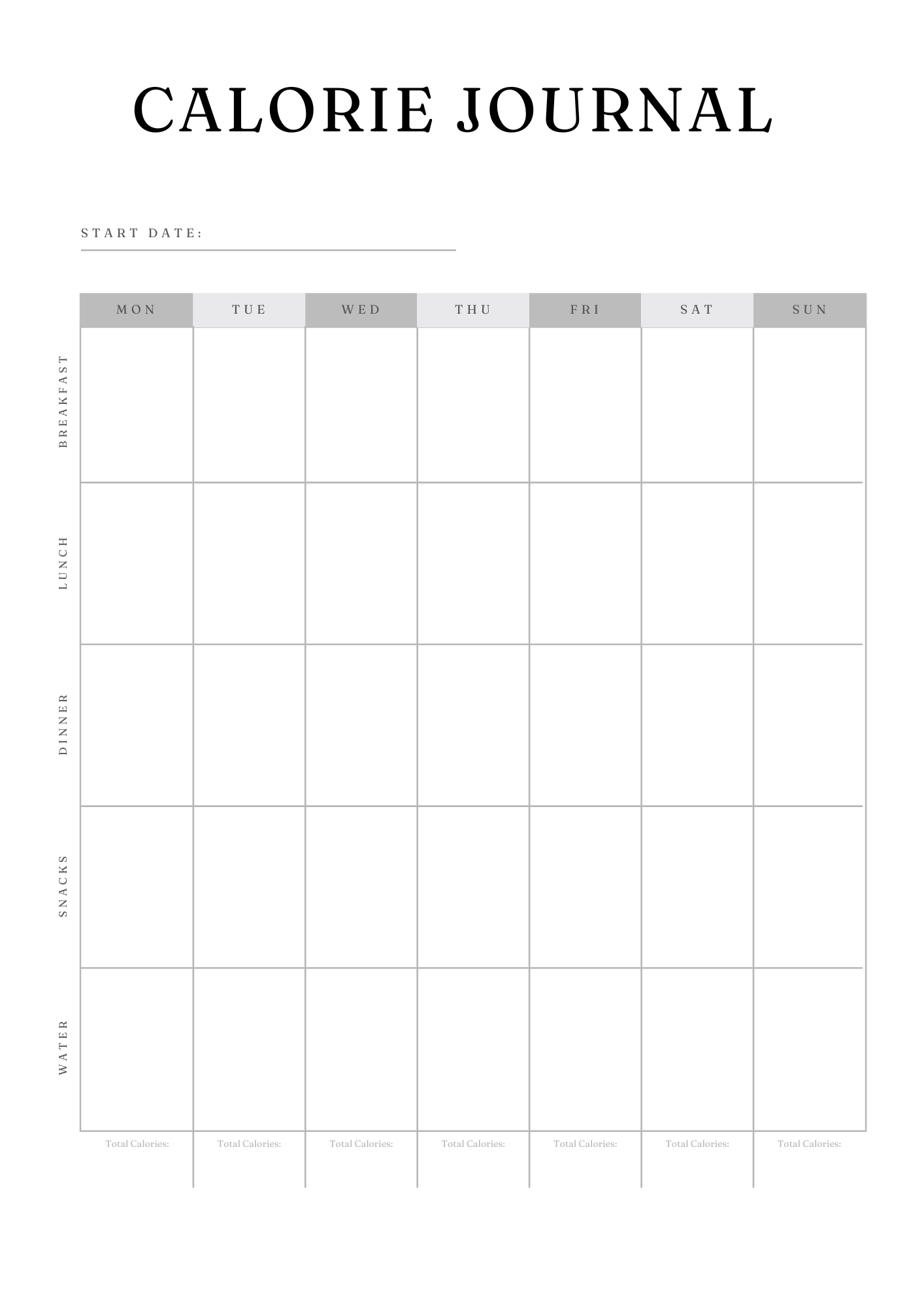 Active Life Meal Planner