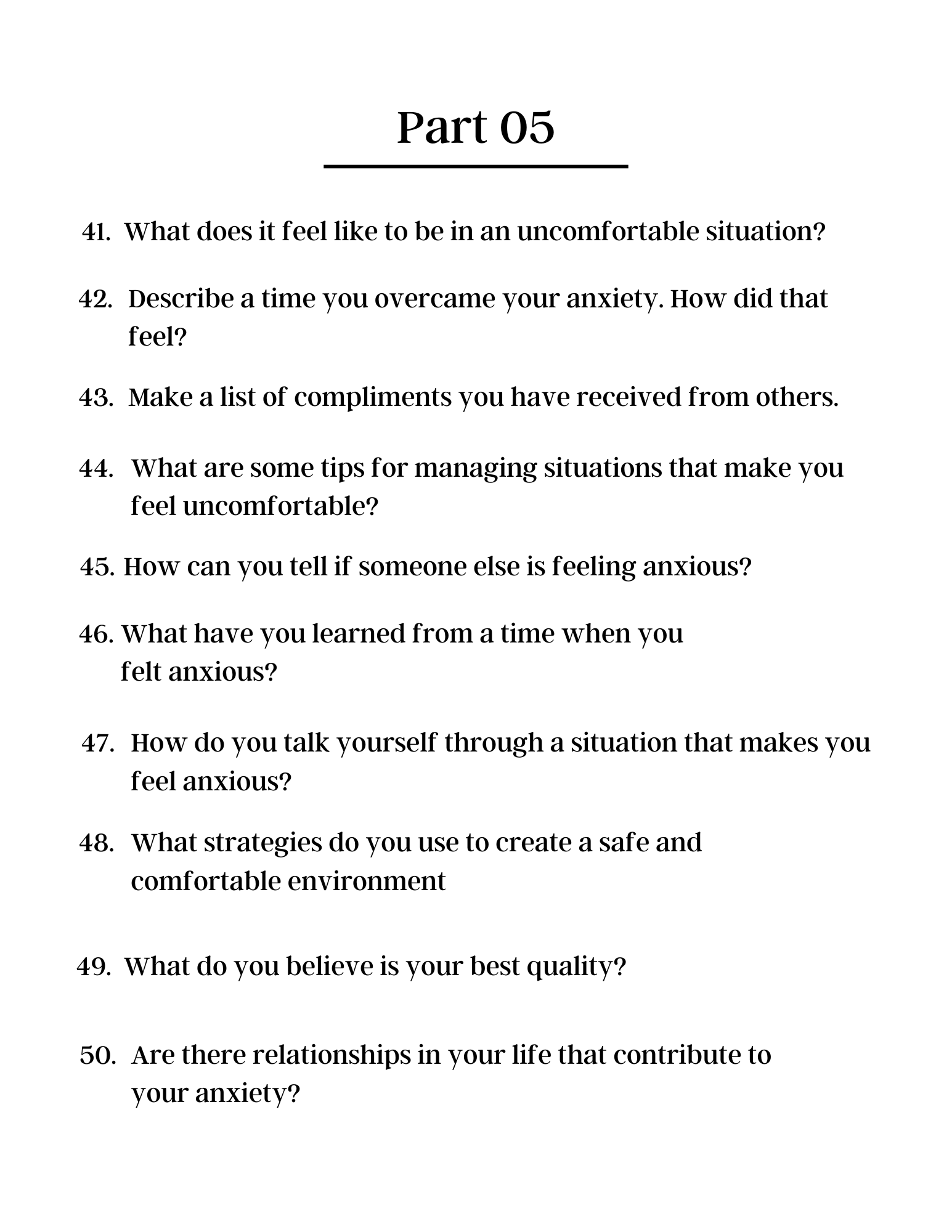 100 Deep Anxiety Prompts
