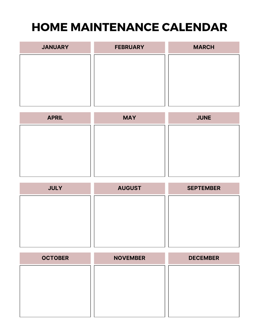 Home Maintenance Planner