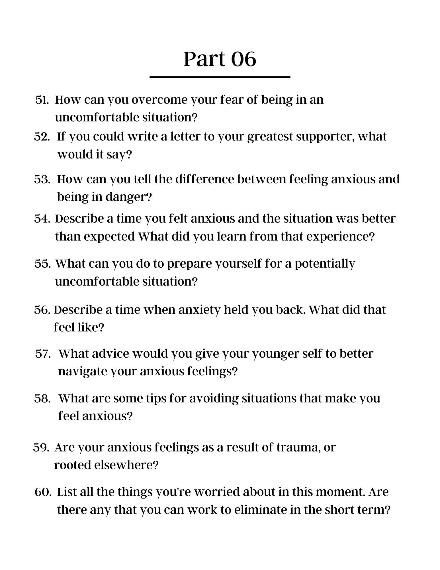 100 Deep Anxiety Prompts