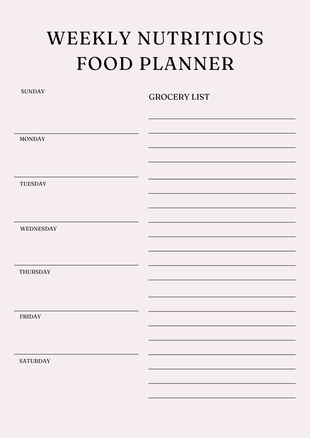 Ultimate Nutrition Wellness Planner