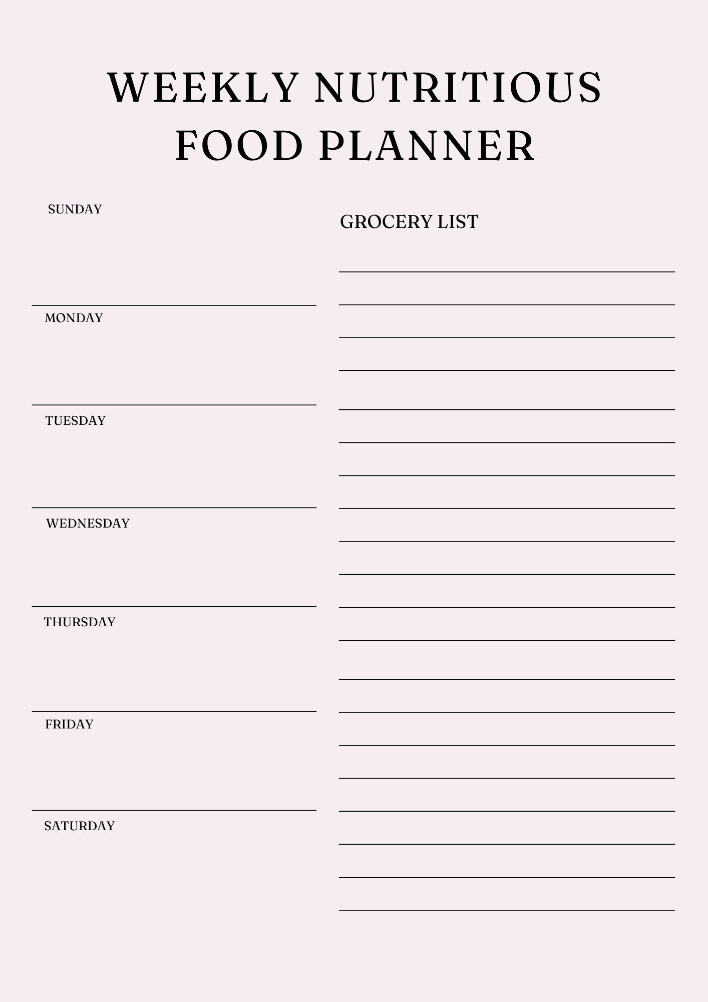 Ultimate Nutrition Wellness Planner