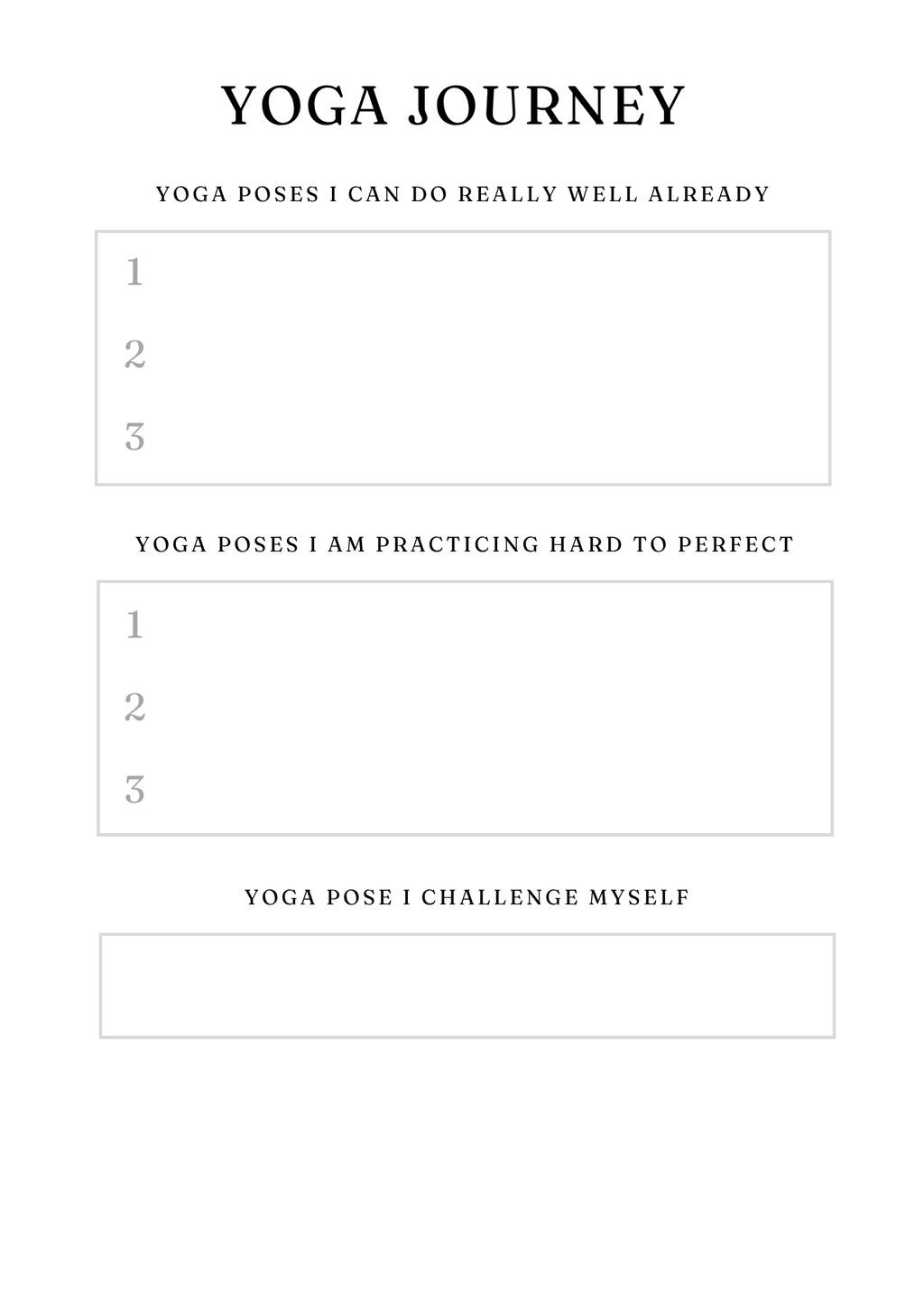 Serenity Yoga Planner