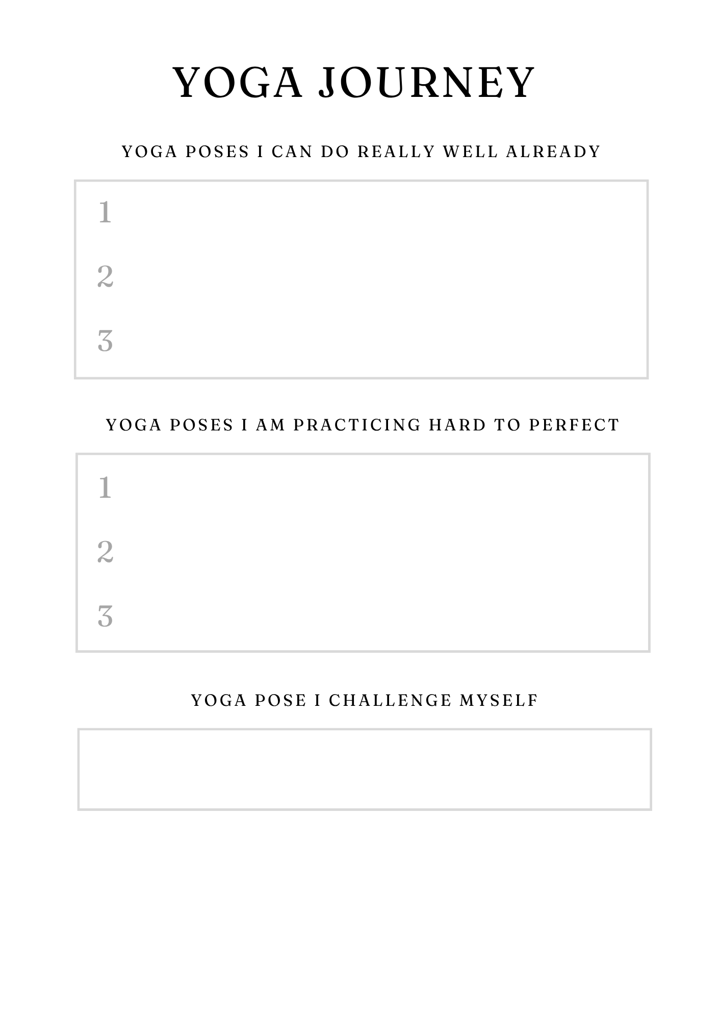 Serenity Yoga Planner