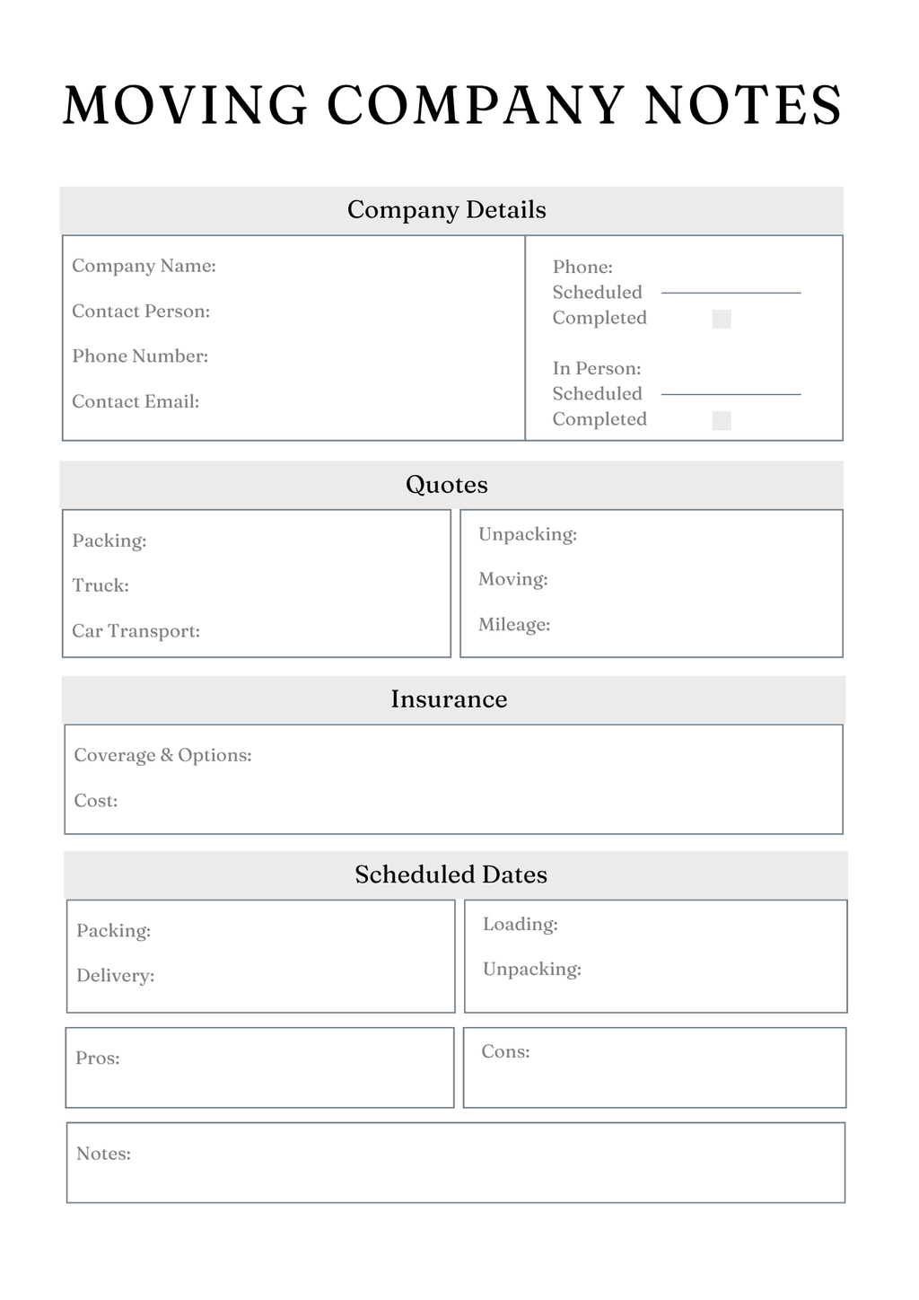 Ultimate Relocation Planner