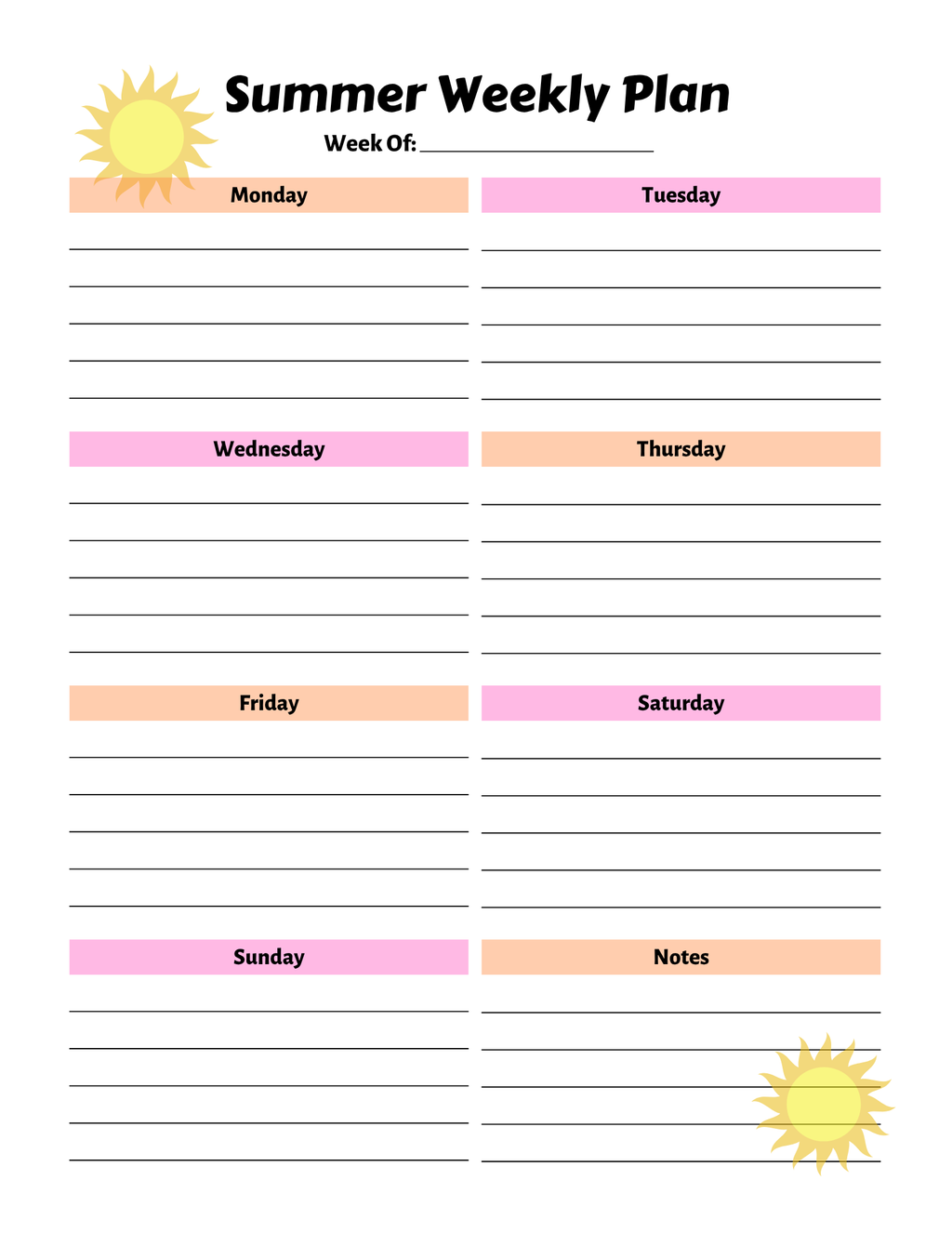 Summer Adventure Planner
