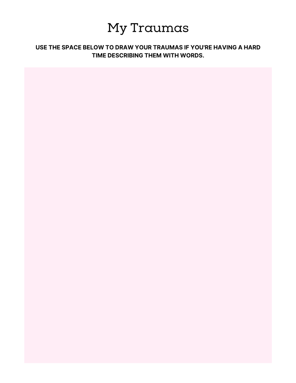 PTSD & Trauma Processing Workbook Colorful 65