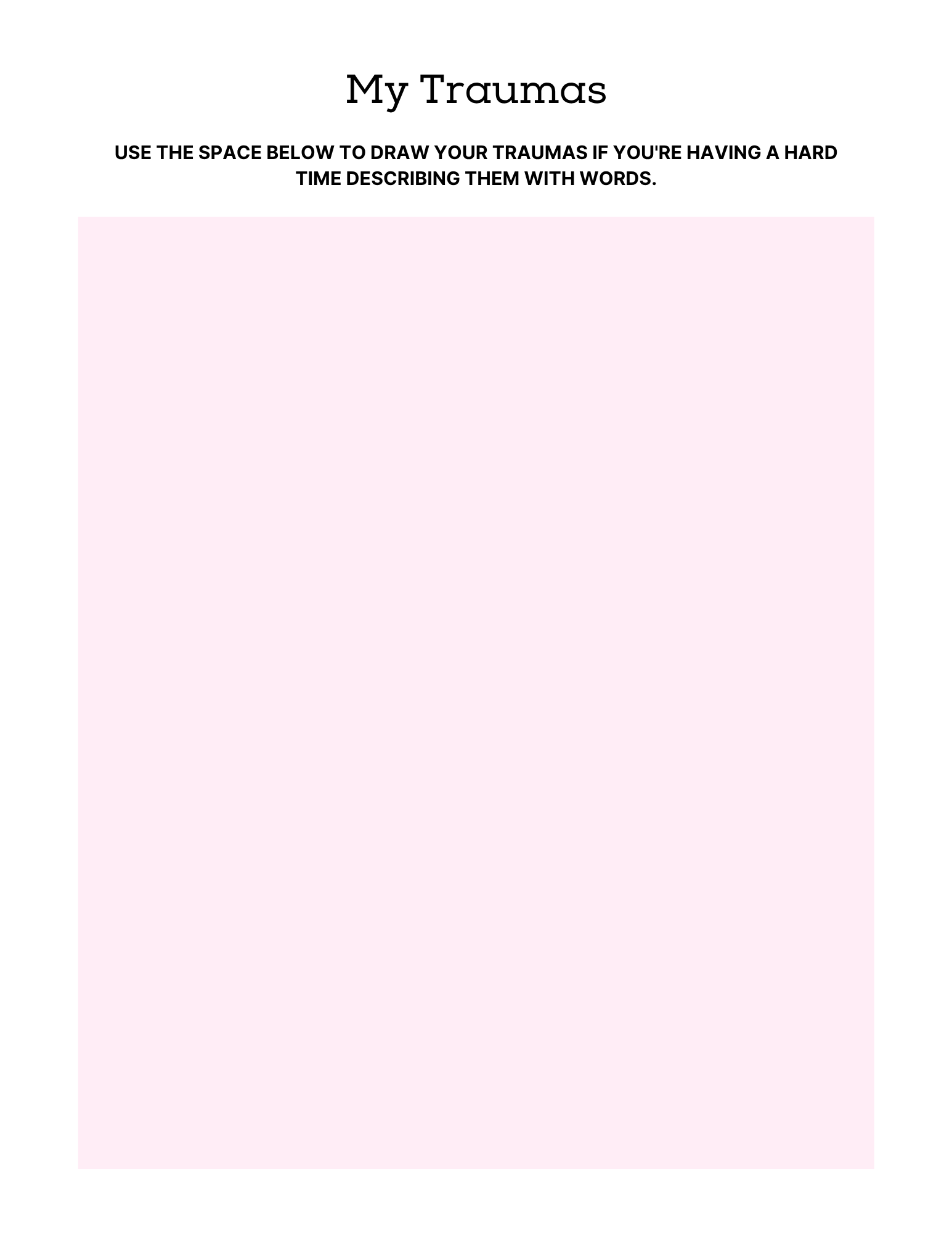 PTSD & Trauma Processing Workbook Colorful 65