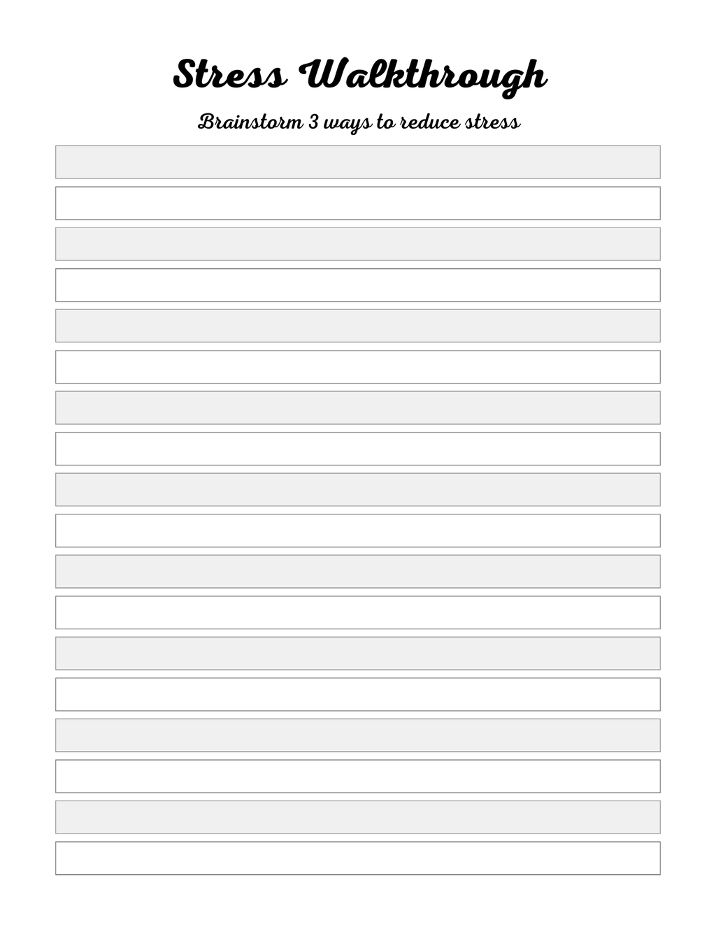 Stress Processing Journal