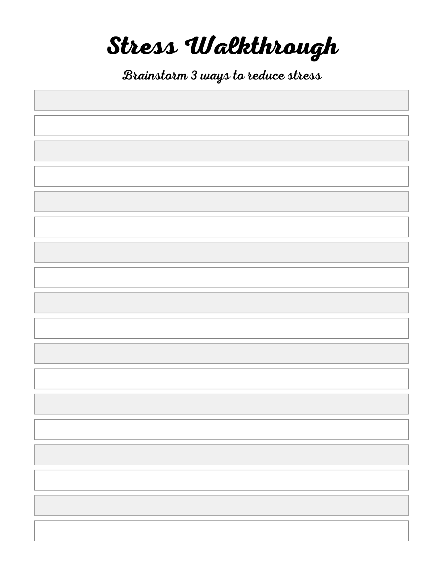 Stress Processing Journal