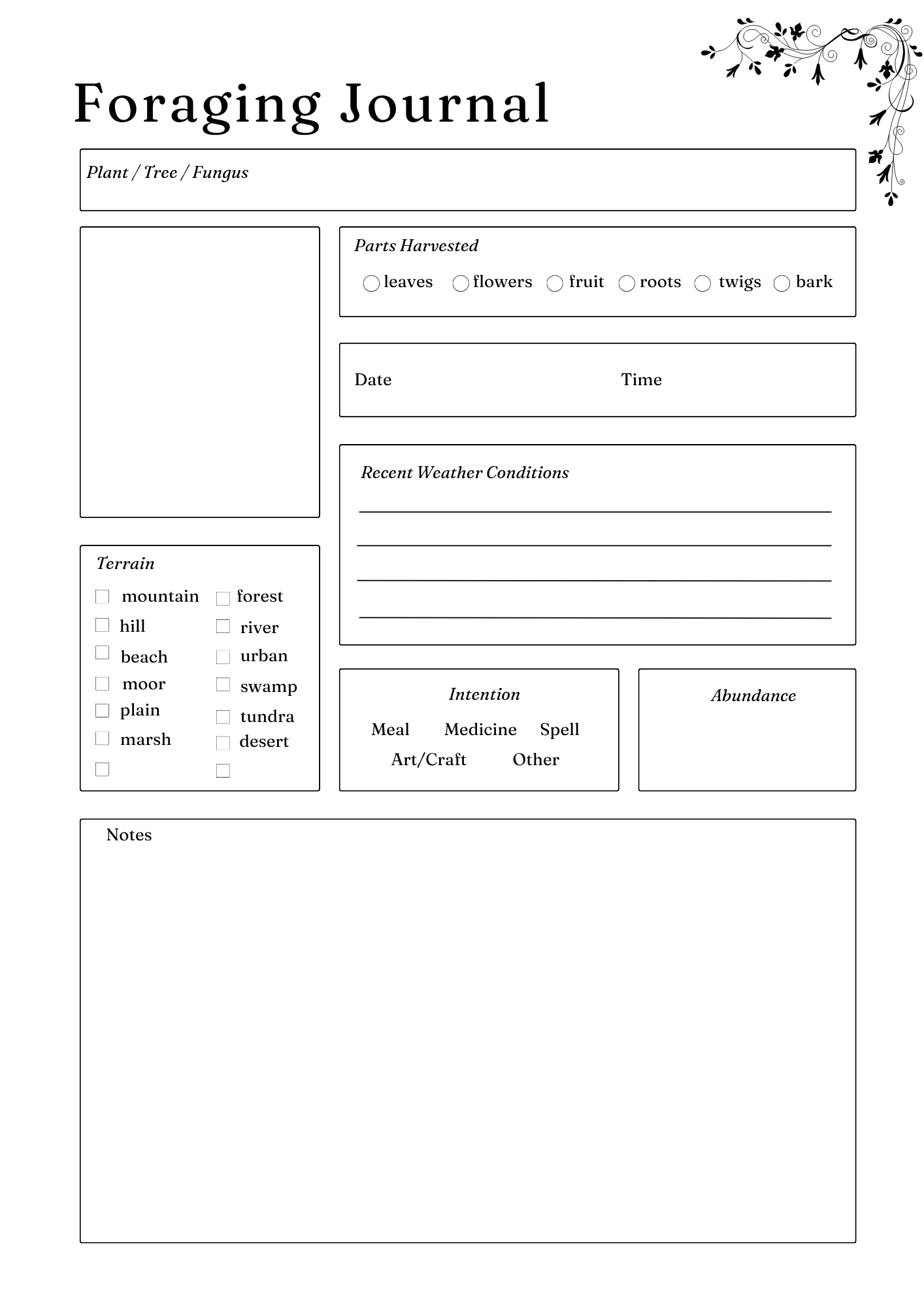 Herbs & Essential Oil Planner
