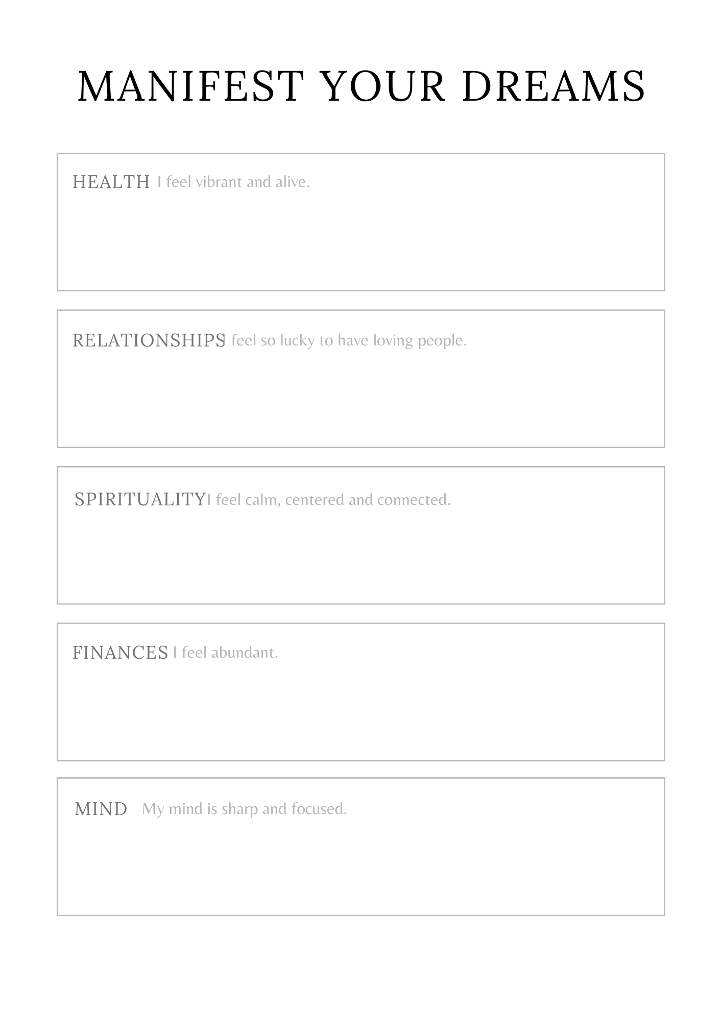 Law of Attraction Mastery Planner