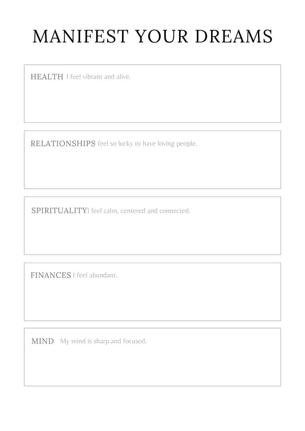 Law of Attraction Mastery Planner