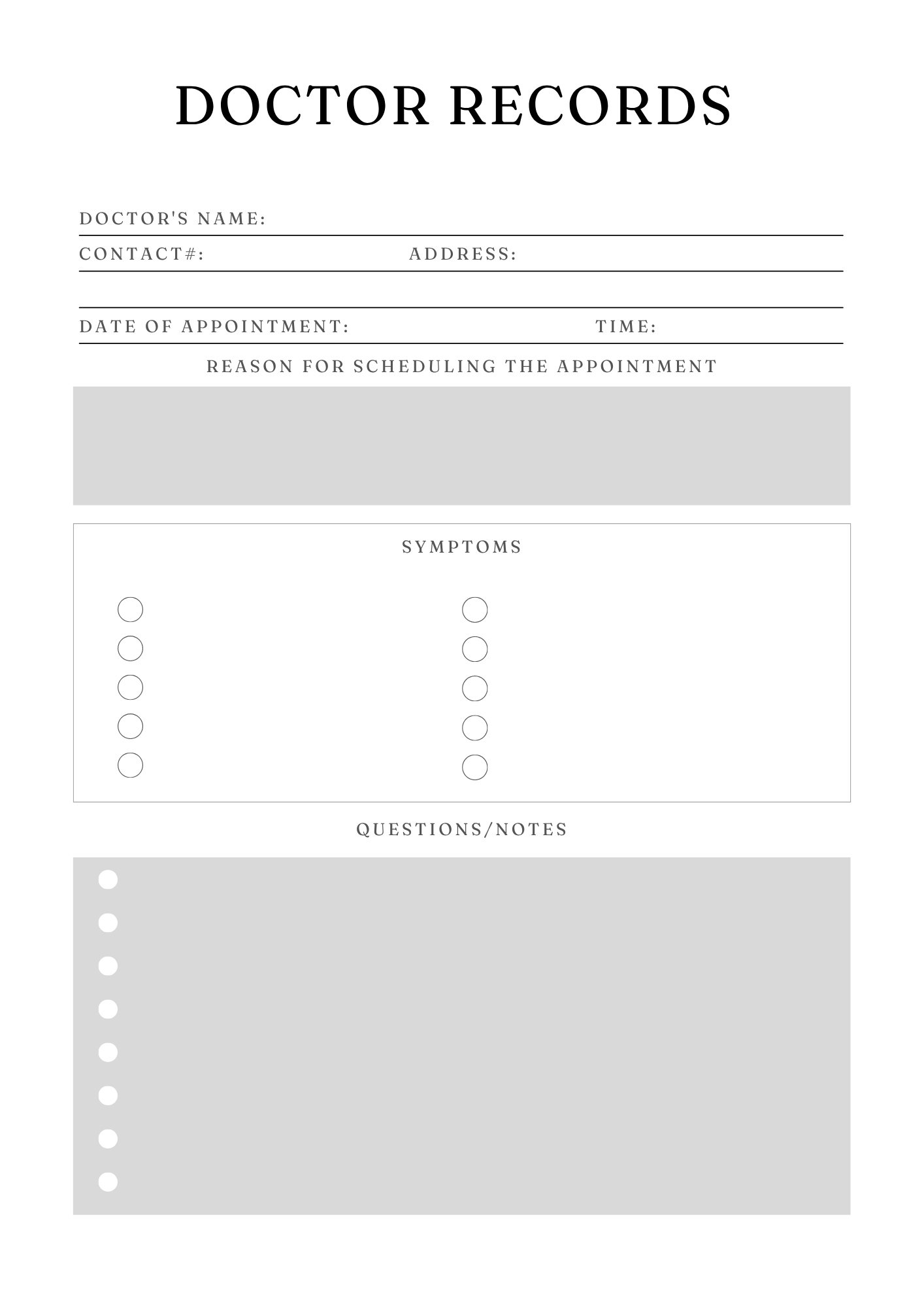 Comprehensive Medical Planner