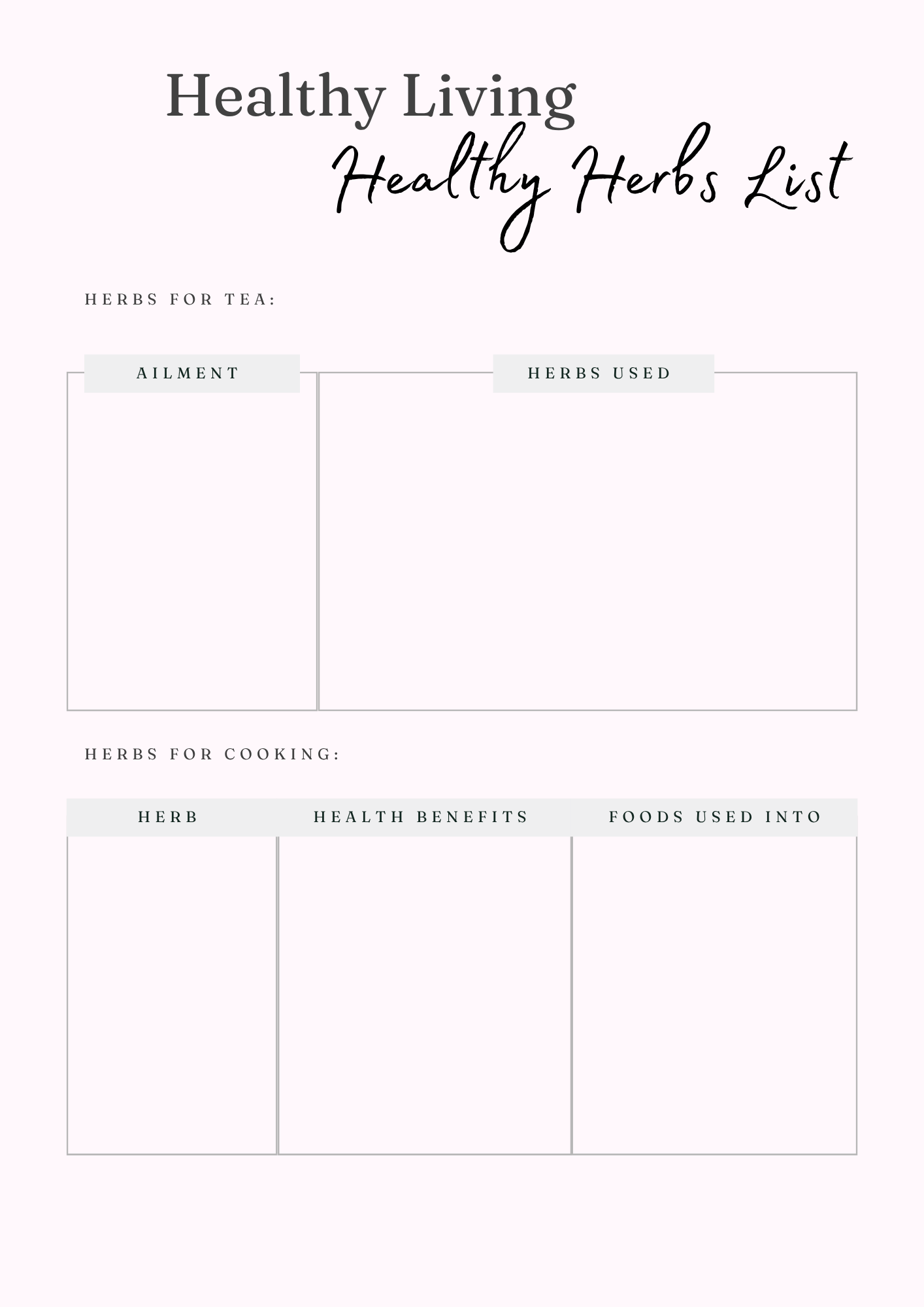 Healthy Living Journal