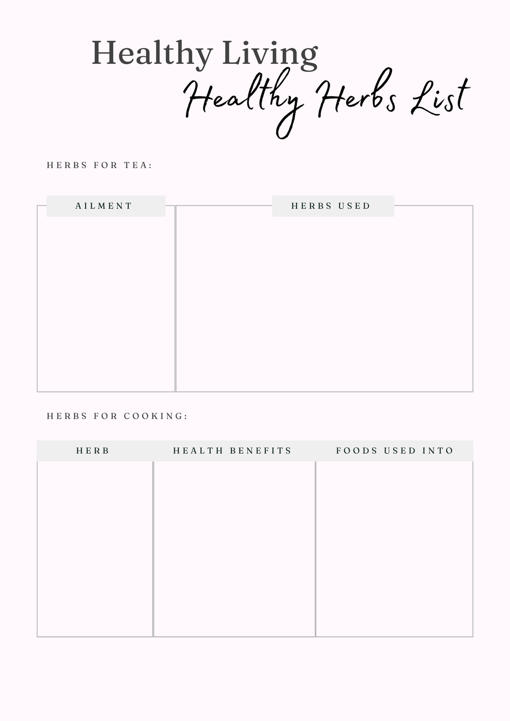 Healthy Living Journal