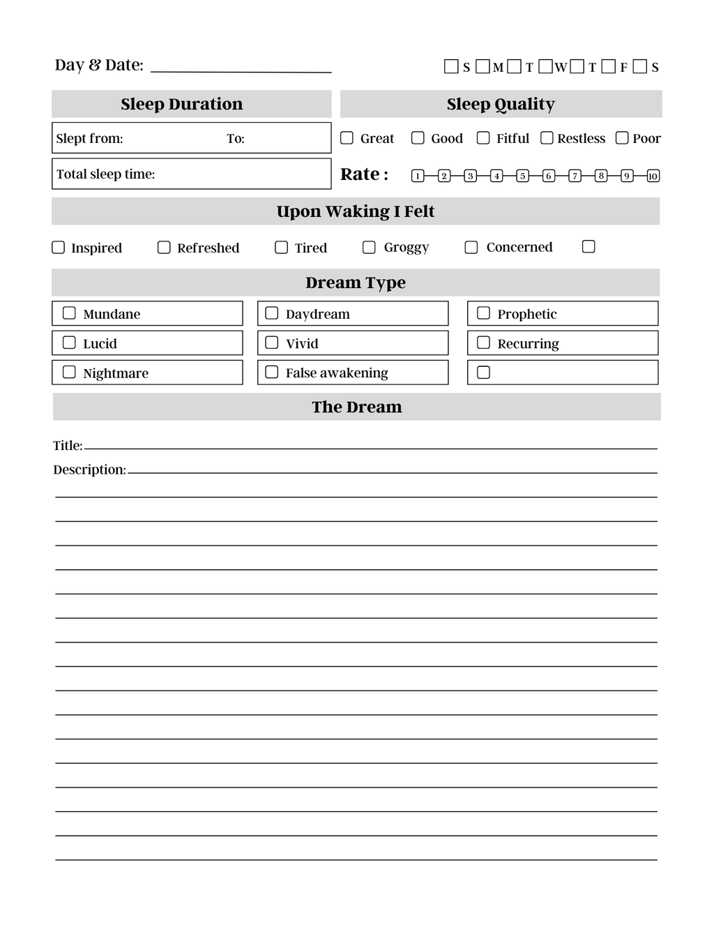 Dream Journal & Diary