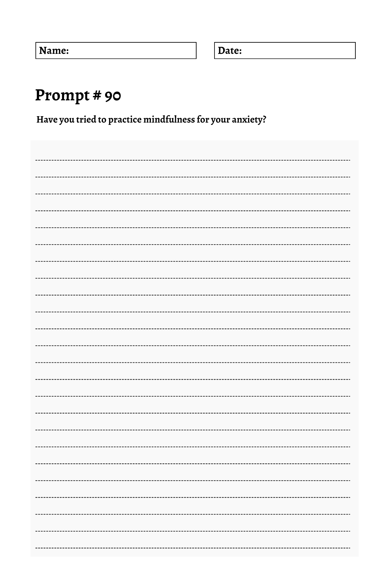 200 Mental Health Journey Prompts