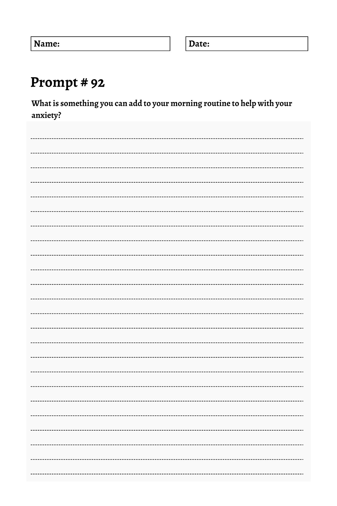 200 Mental Health Journey Prompts