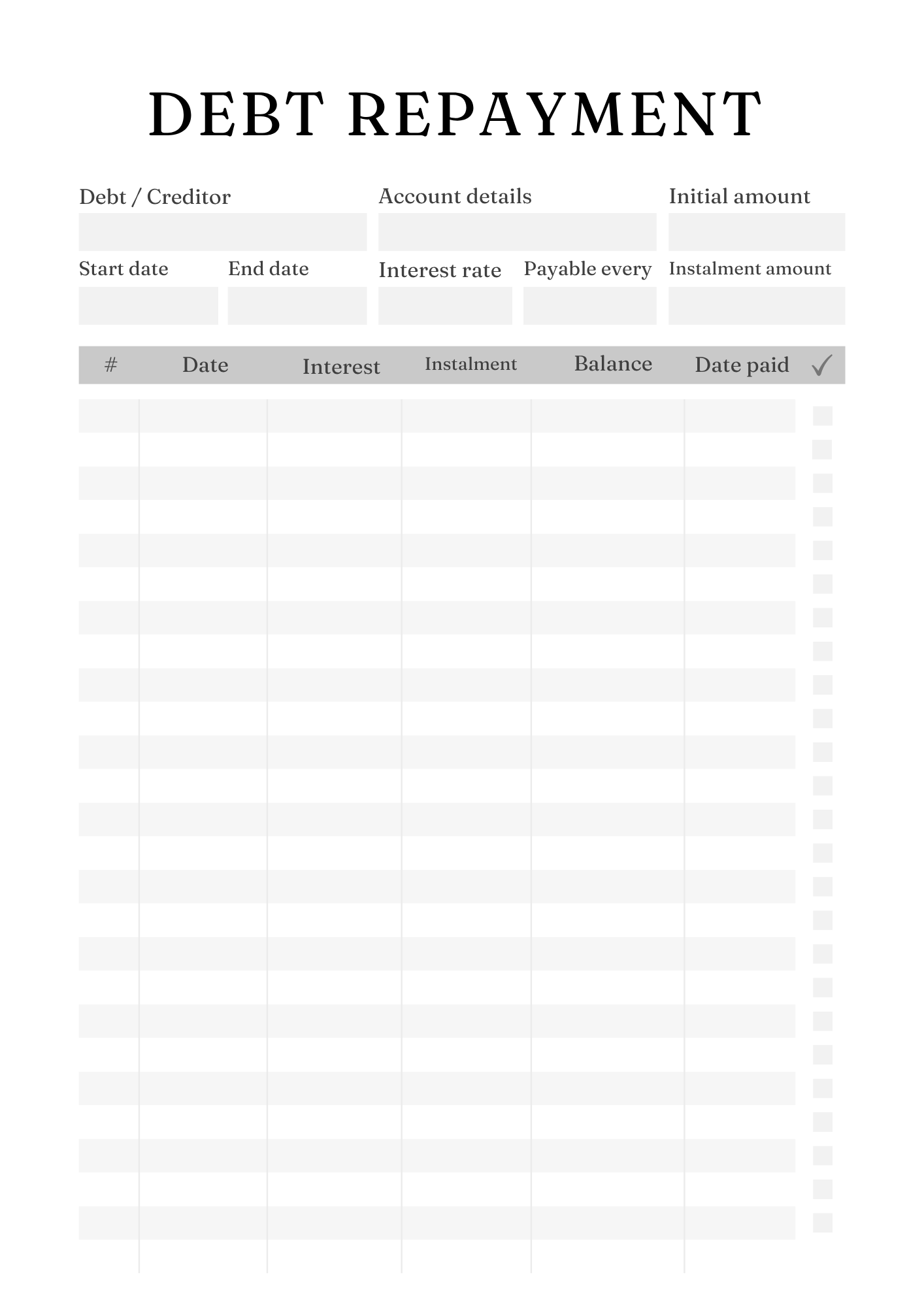 Debt Freedom Tracker