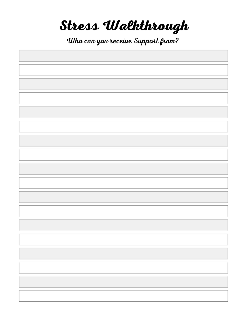 Stress Processing Journal