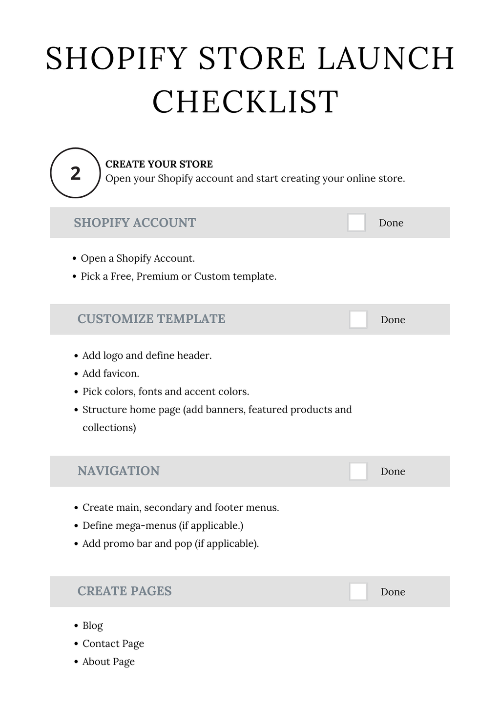 Shopify Success Planner
