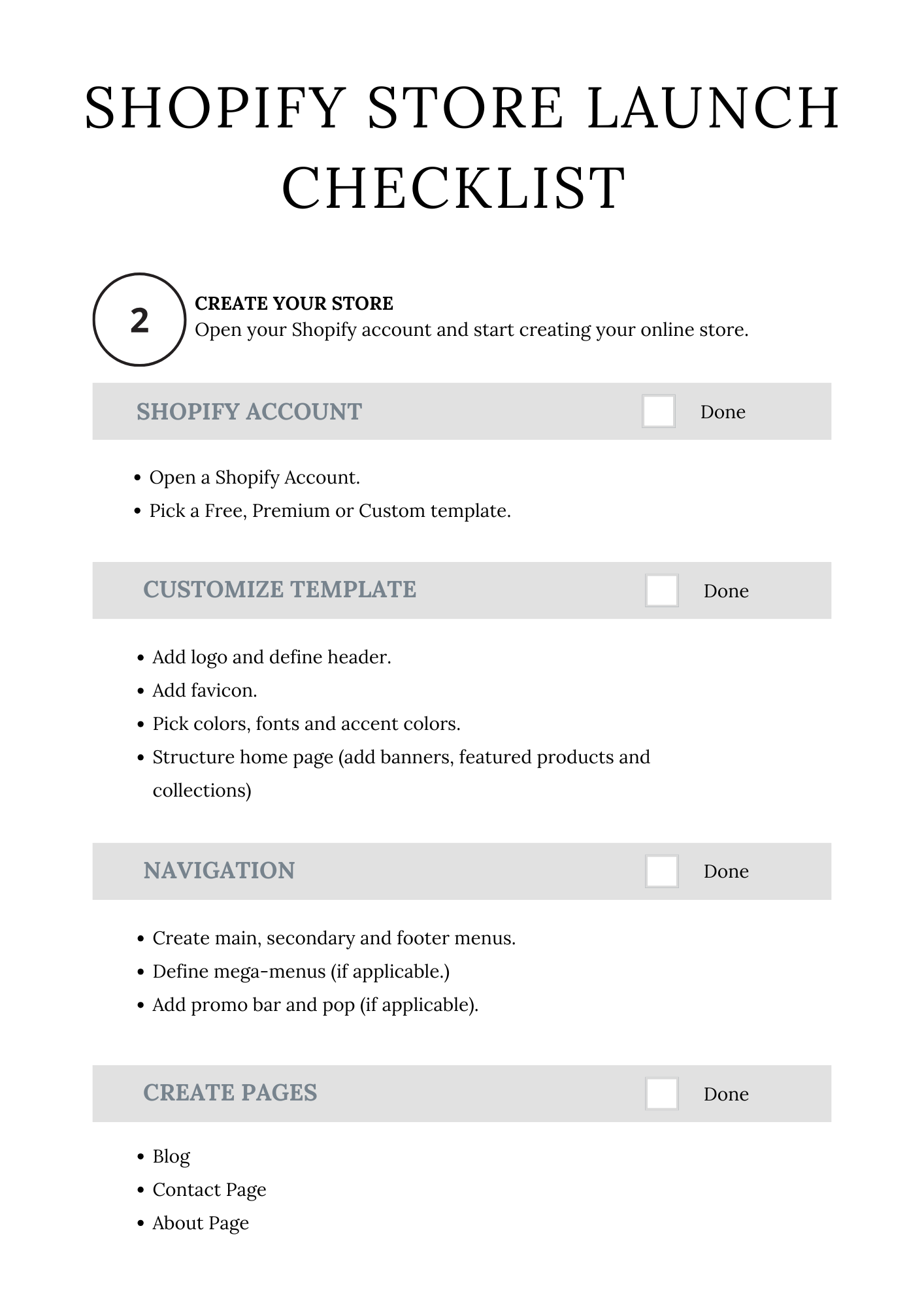 Shopify Success Planner