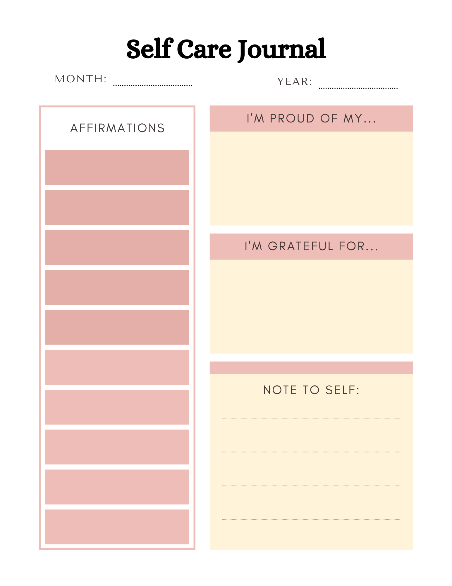 Mental Health Planner 56 Colorful