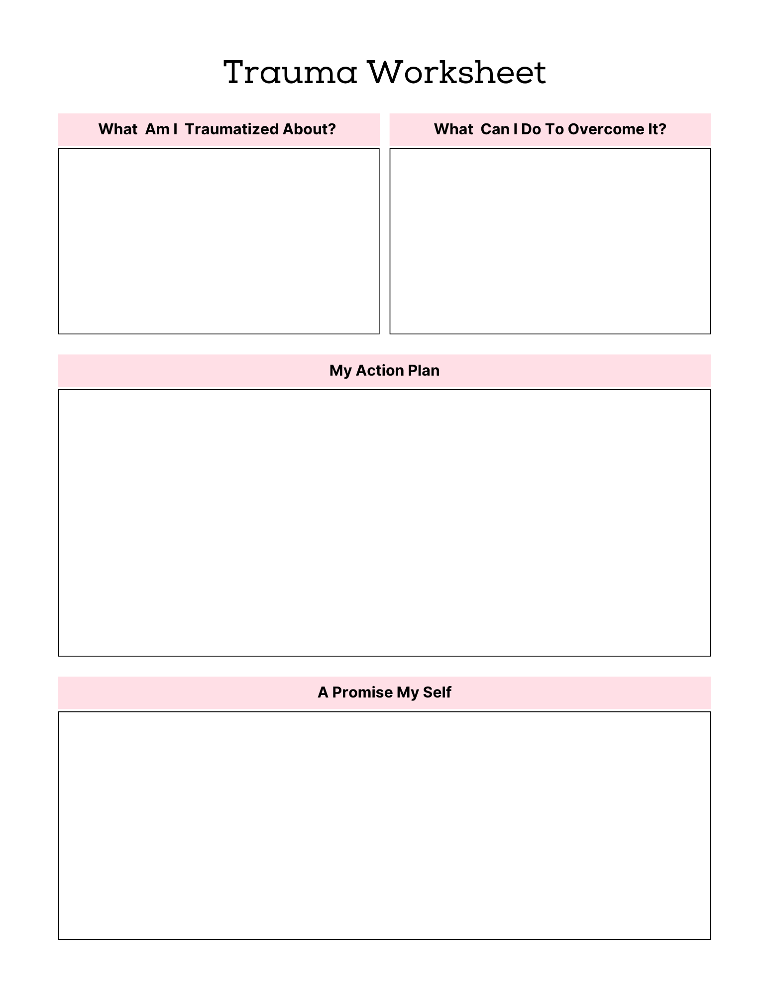 PTSD & Trauma Processing Workbook Colorful 65