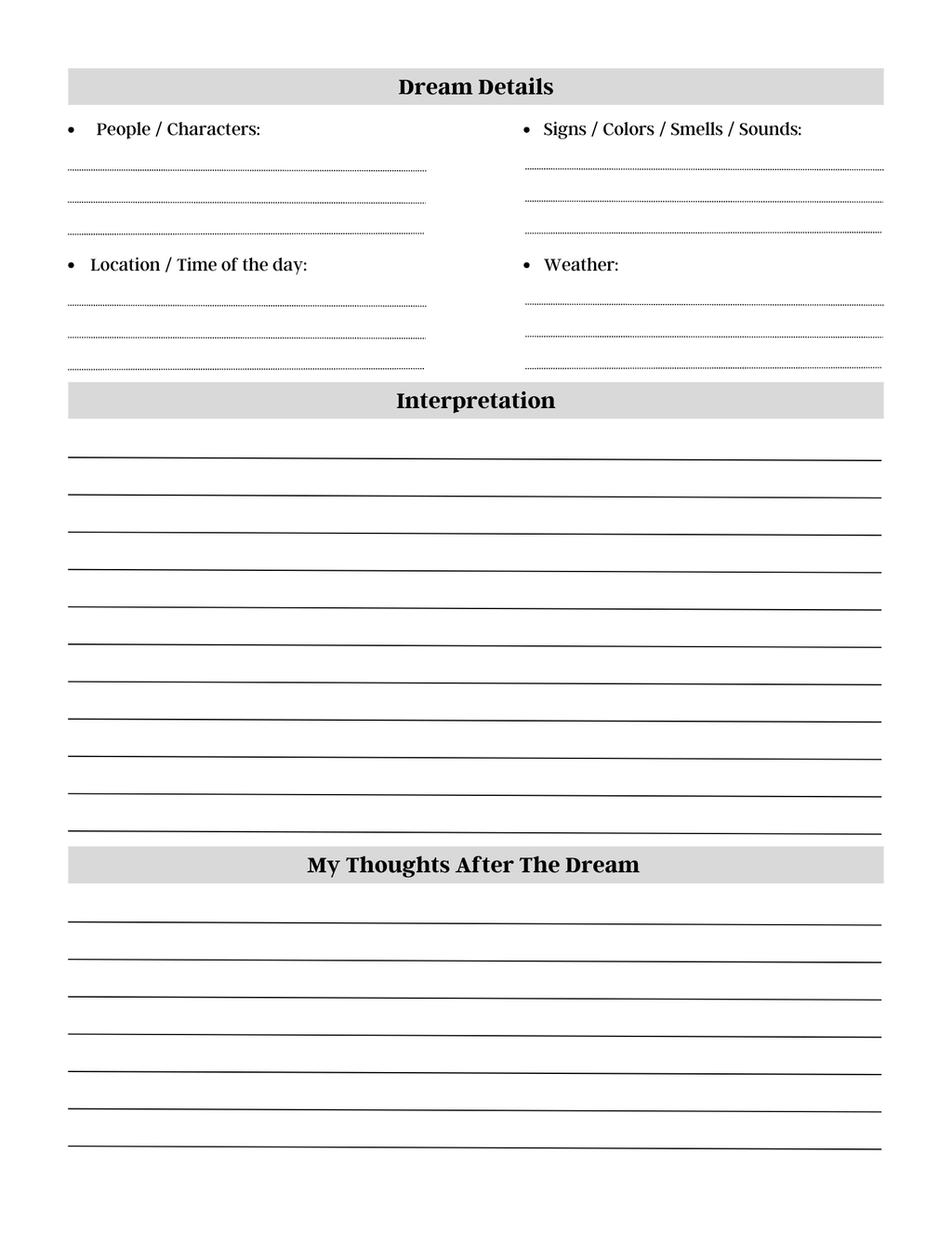 Dream Journal & Diary