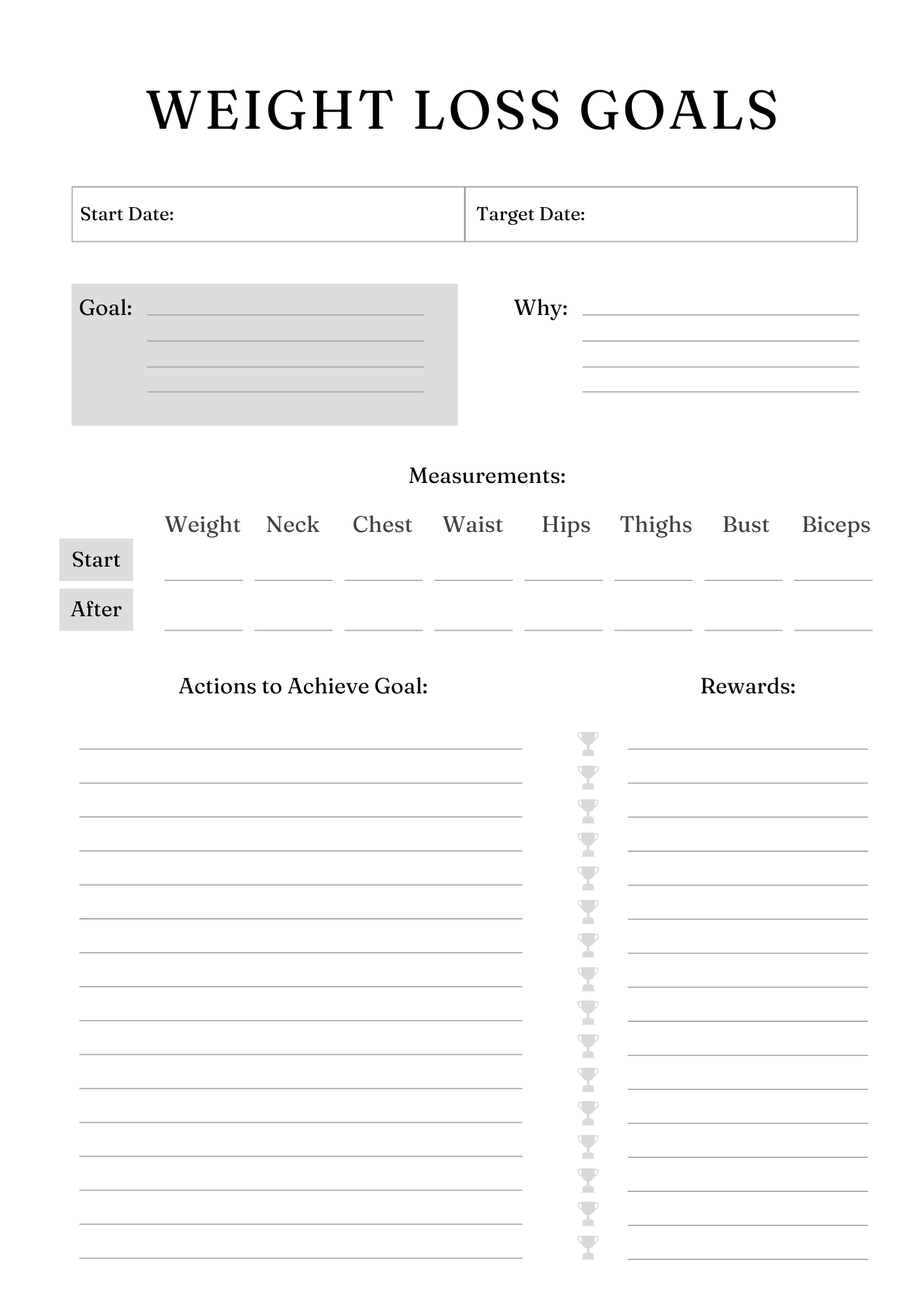 Ultimate Weight Loss Journey Planner