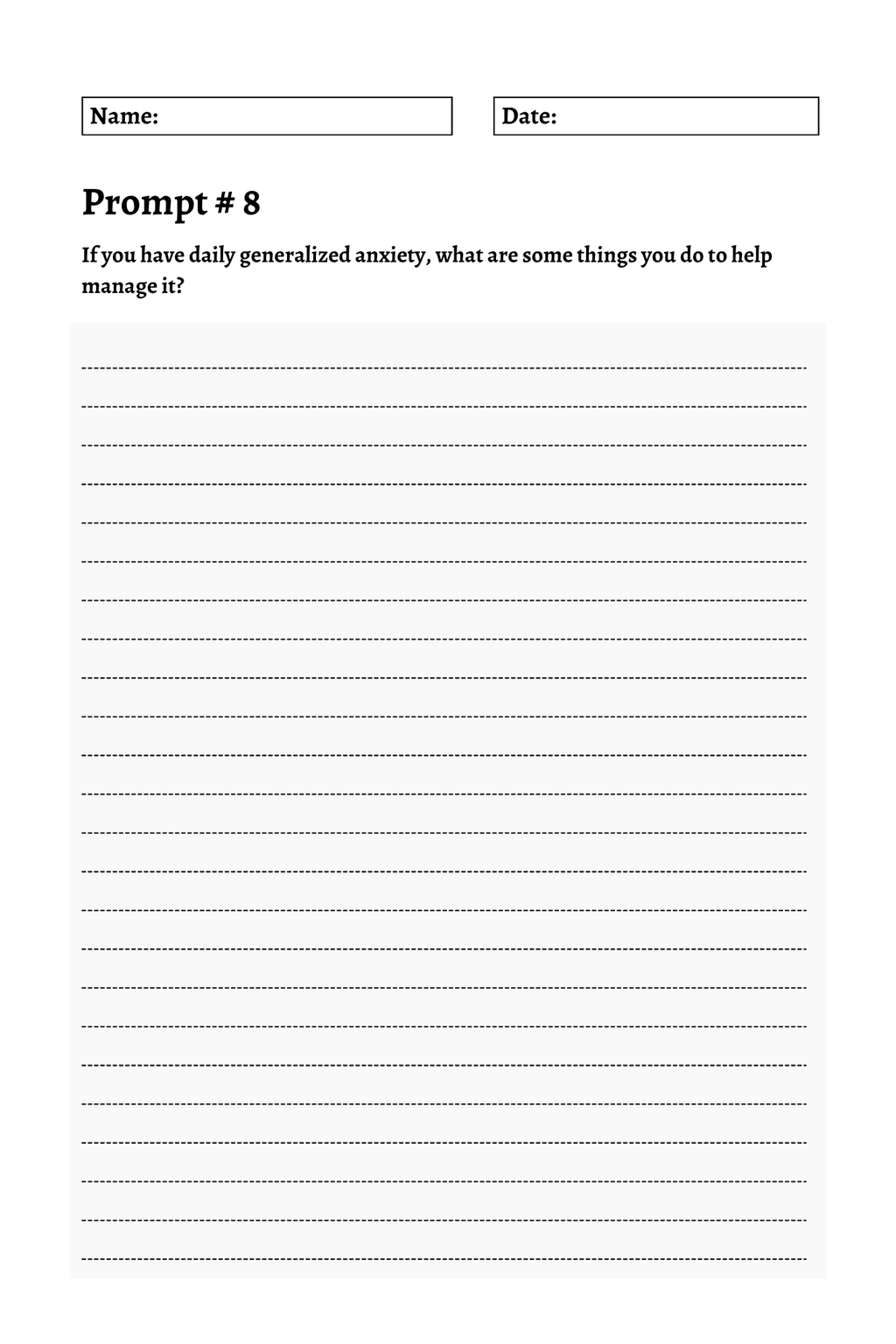 200 Mental Health Journey Prompts