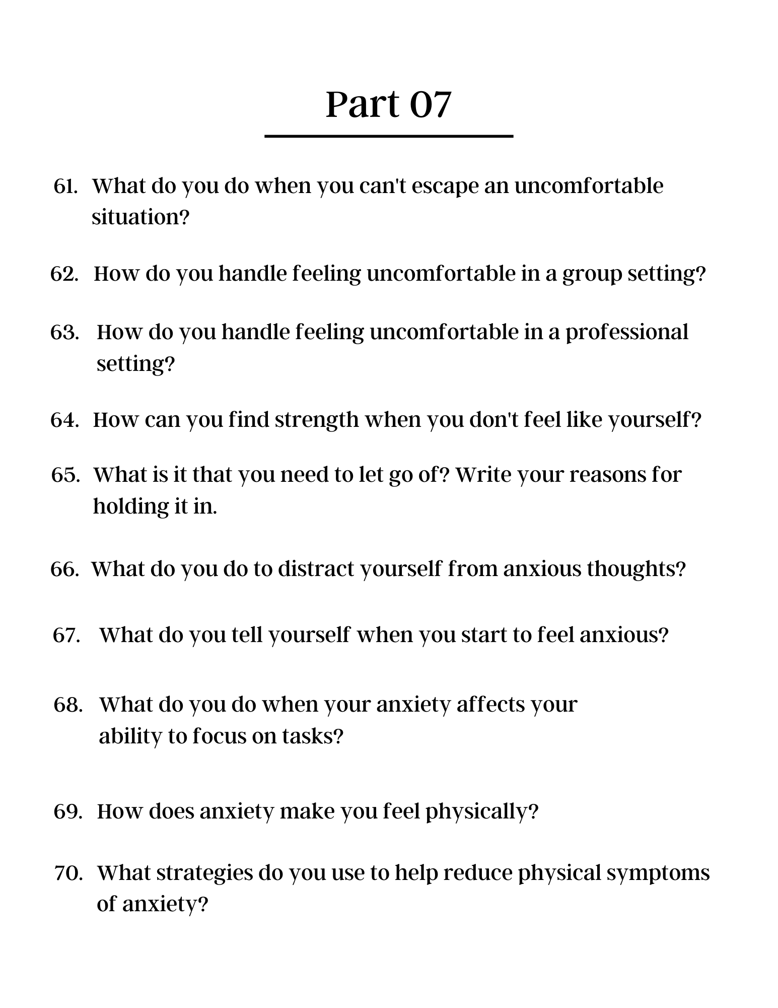 100 Deep Anxiety Prompts