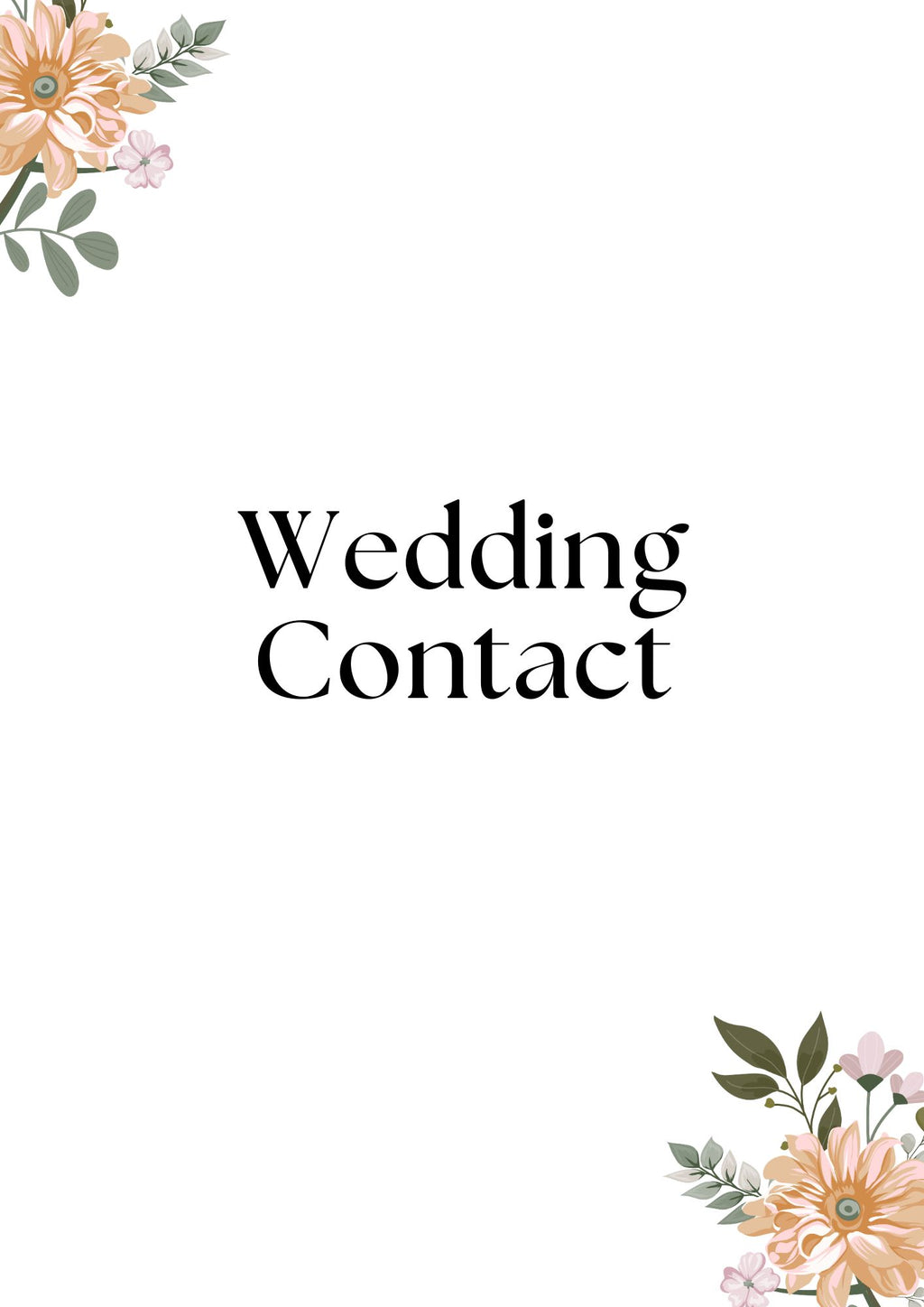 Essential Wedding Contacts