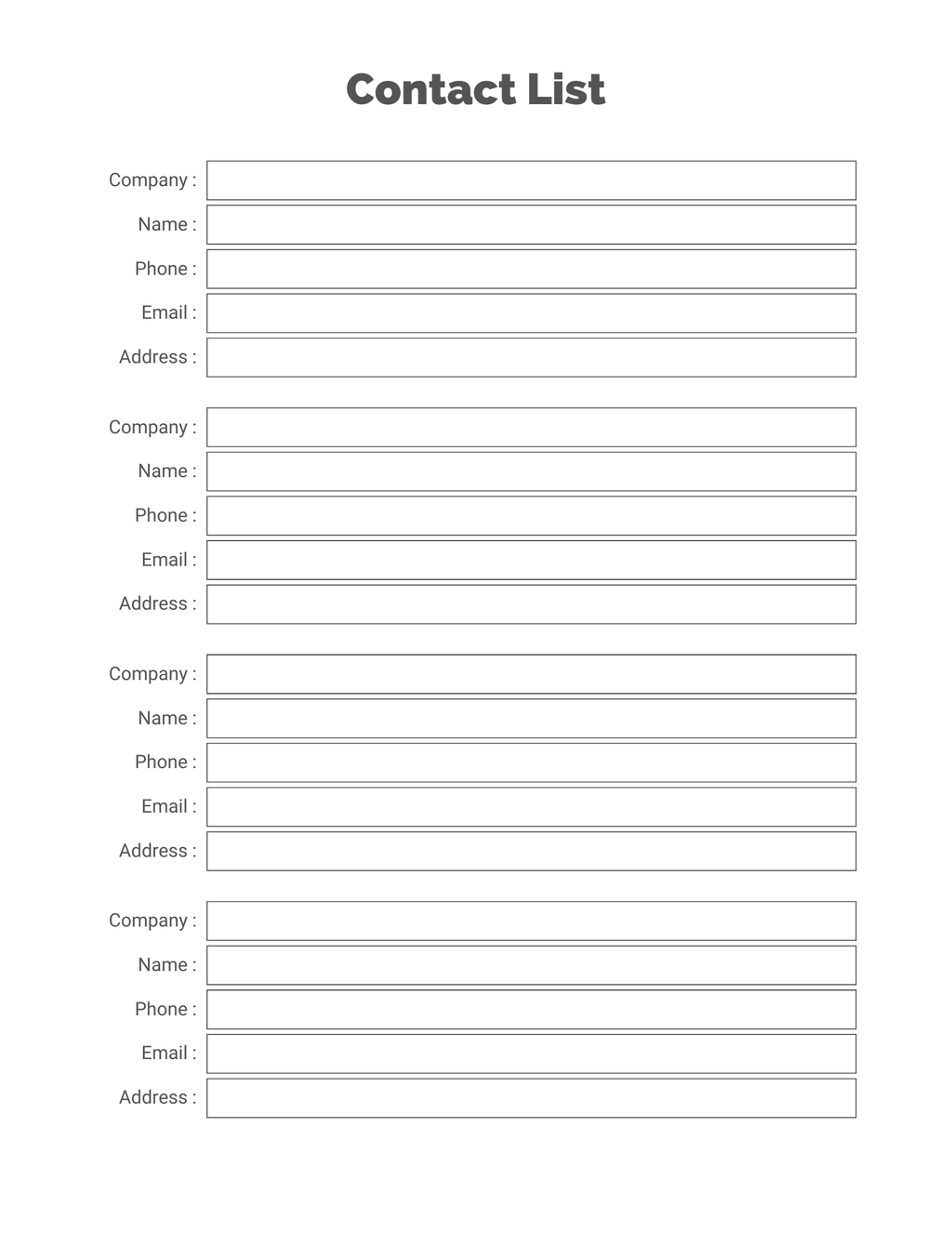 Professional Contact Directory