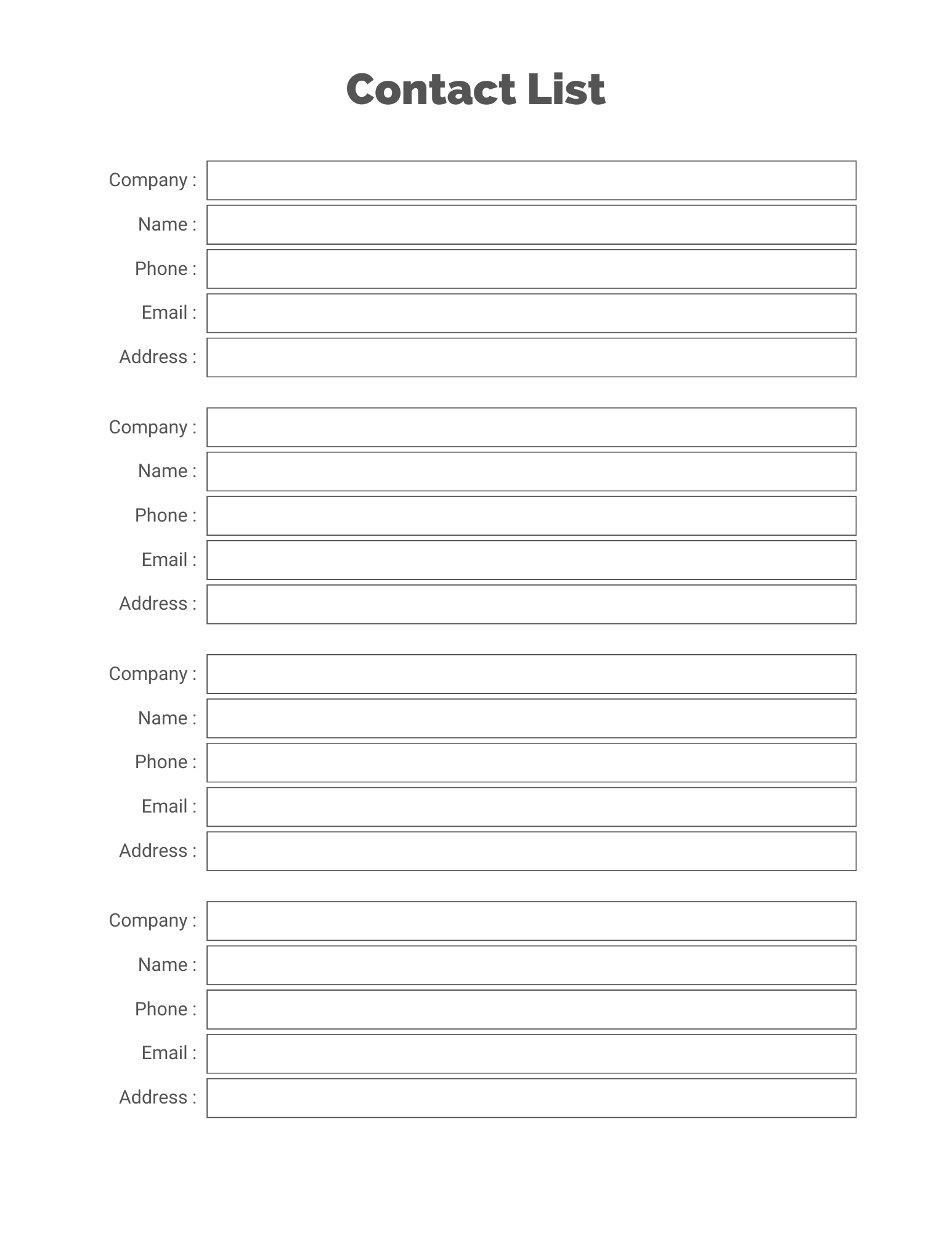 Professional Contact Directory