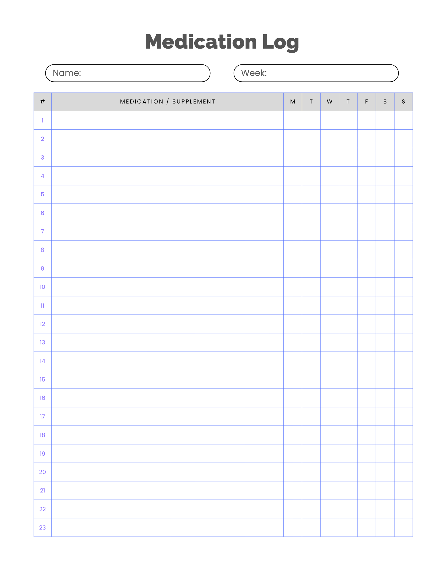 Medication Log