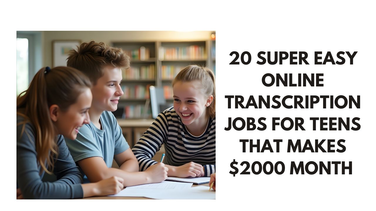 Easy Online Transcription Jobs for Teens Earn $2000 a Month